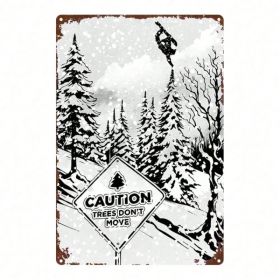 CIFbuy 1pc 2D Flat Metal Sign Freeride Snowboard Plaque, Sturdy Metal Wall Art For Bars Bedrooms Restaurants Kitchens Home Decor, 8x12 TikTok, Ti (Option: Defaulttitle)