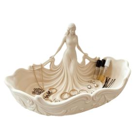 Goddess Jewelry Storage Tray Elegant Vanity Organizer Decorative Trinket Dish For Rings Earrings And Accessories (Option: 1 PC-Plastic)