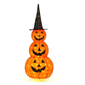 5ft Halloween Collapsible Pumpkin Decorations 1 00 LED Lights (Option: default)