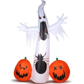 Replace 32359895 11.8 FT Halloween Inflatables Ghost Spider Pumpkin Outdoor Decorations,Scary Halloween Giant Blow Up Ghost Decorations For Holid (Option: default)