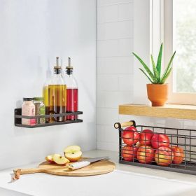 Magnetic Side Of Fridge Organizer And Storage (Option: Black)